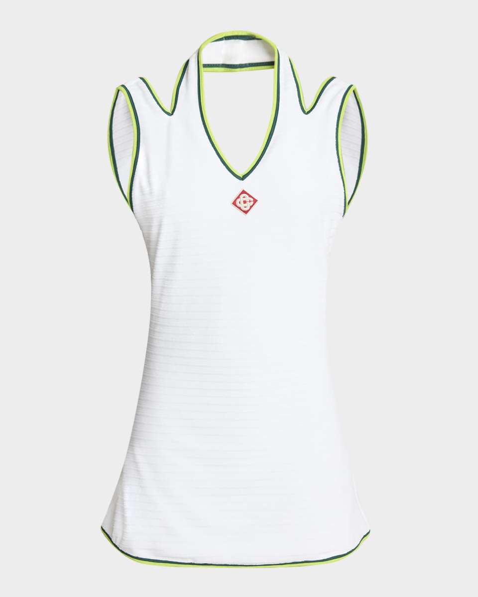 Strappy V-Neck Mini Tennis Dress